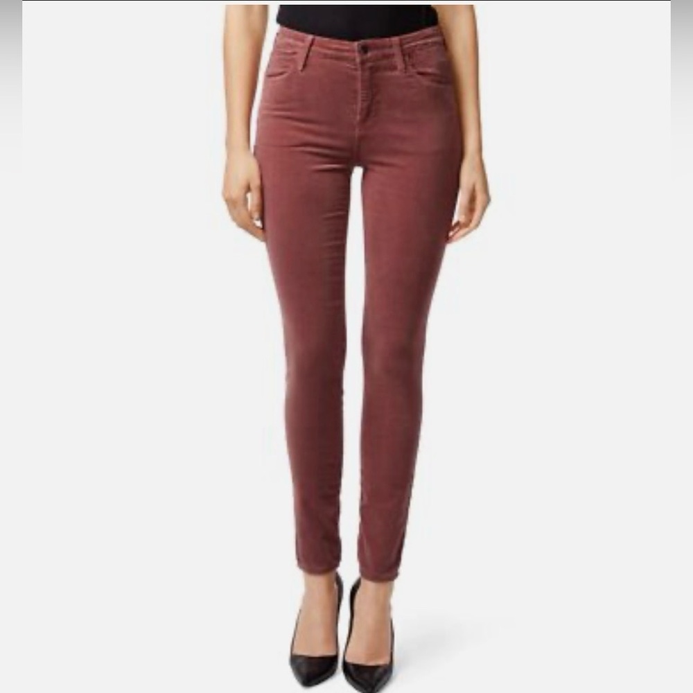 NWT. Size 28. J Brand Mid-Rise Super Skinny Luxe Sateen Pants - Imperial (mauve) - Picture 4 of 11